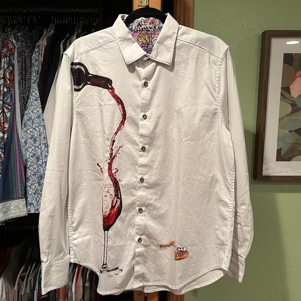 Hole In Front And Other Defects! - Robert Graham Pinot Noir 2 Shirt In Large